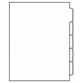 Blank Tabs Forward Collated/ 5th Cut Index Tabs (11+ Boxes)
